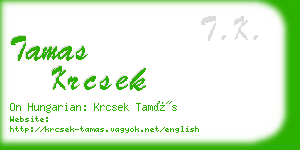 tamas krcsek business card